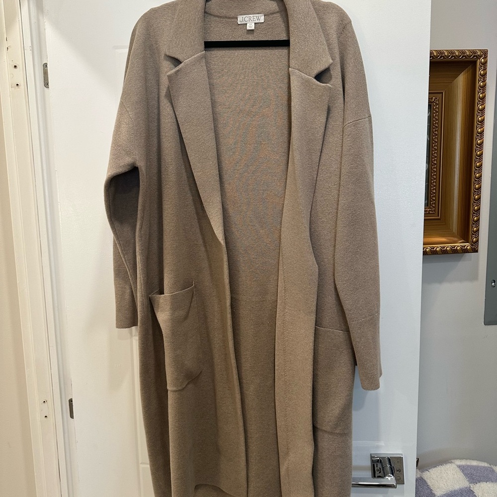 J. Crew Ella open-front long sweater-blazer